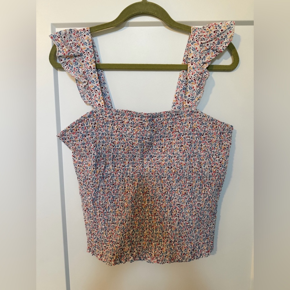 Old Navy Smocked Floral Ruffle-Strap Camisole — Multicolor